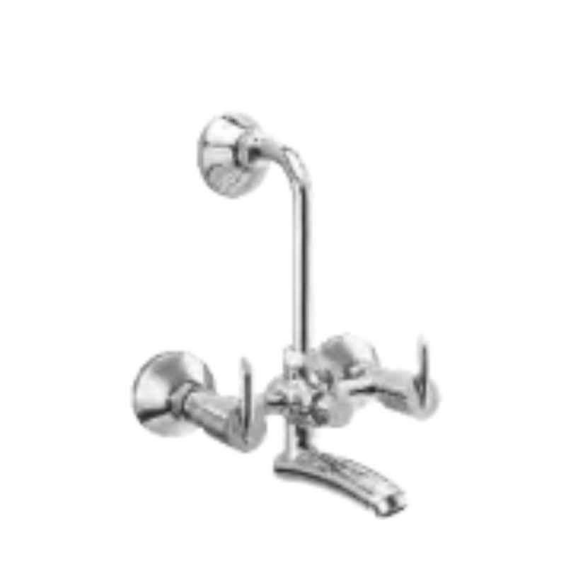 Somany Cella Brass Chrome Finish Wall Mixer with Bend, 272201150011
