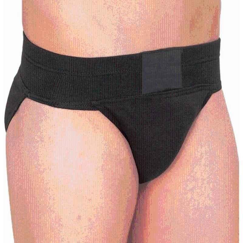 Matrica Cotton Coal Black Back Covered Supporter for Gym & Cricket, Size: M