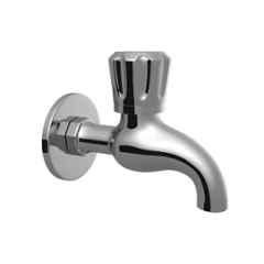 RN Ciaz 1/2 inch Brass Ingot Nickel & Chrome Plated Bib Cock with Wall Flange