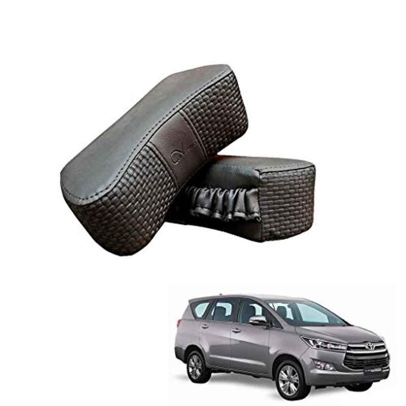 Kozdiko 2 Pcs Memory Foam Grey Luxurious Neck Rest Cushion Pillow Set for Toyota Innova Crysta