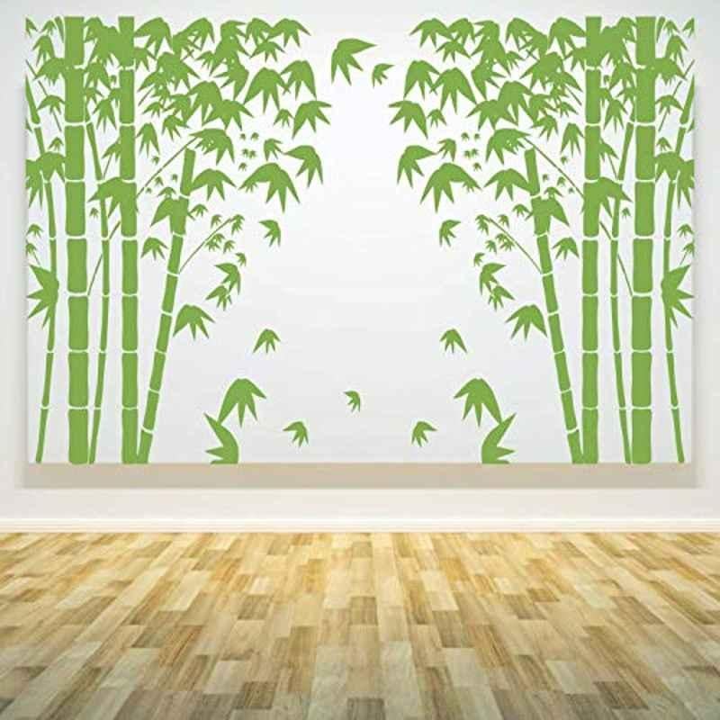 Kayra Decor 40x84 inch Polyester Bamboo Tree Wall Design Stencil, KHSNT527