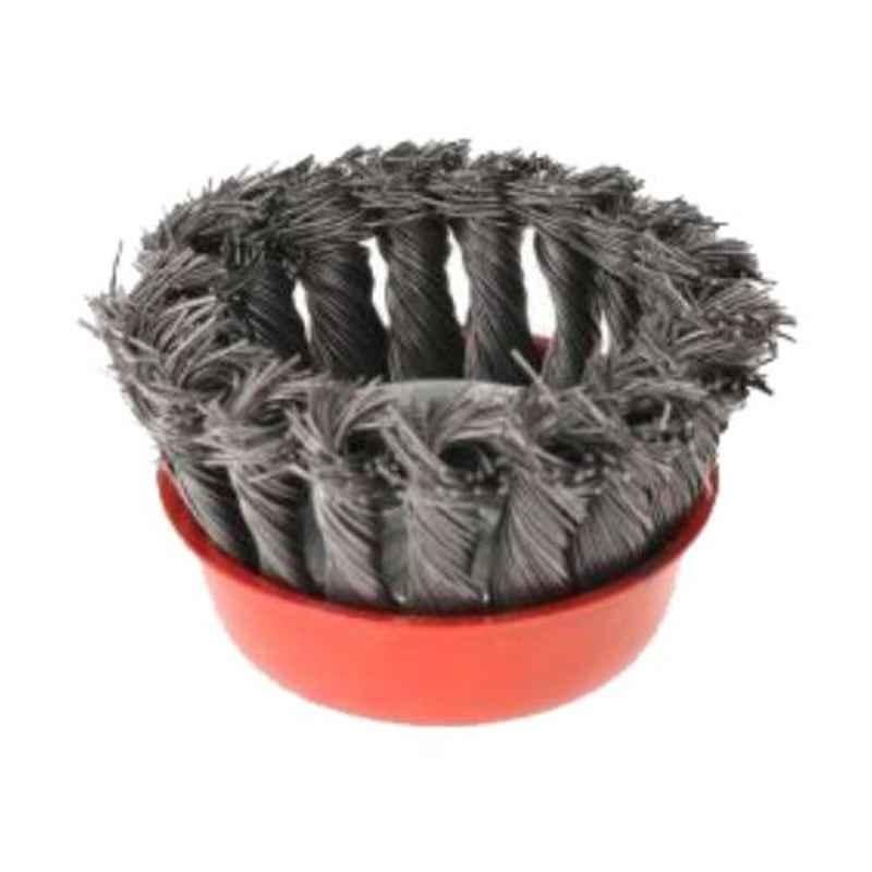 GSK Corporation 3 inch Steel Twisted Wire Wheel Knotted Cup Brush
