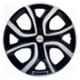 Prigan 4 Pcs 14 inch Black & Silver Press Fitting Wheel Cover Set for Mahindra KUV 100