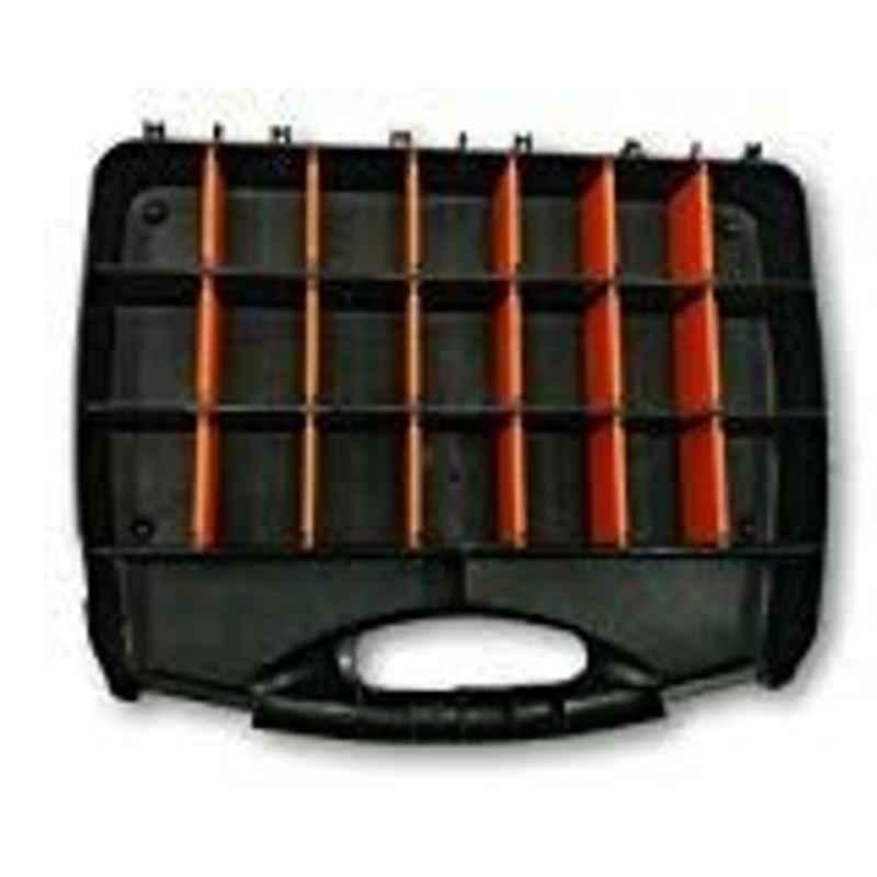 Krost Plastic 15 Inch Handy Storage Tools Organiser With Removable Dividers (Black)