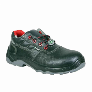Zain Safety S1-SR Pitbull Genuine Leather Composite Toe Black Safety Shoes, Size: 8