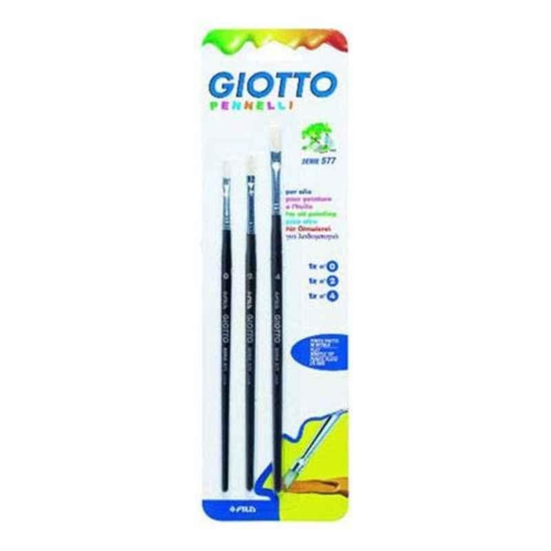 Giotto 577 Series 026100 Blister Flat Brush (Pack of 3)