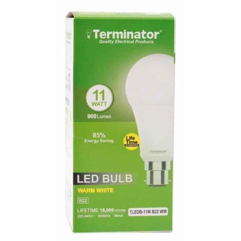 Terminator 220-240V B22 3000K Warm White LED Bulb, TLEDB-11W-B22-WW