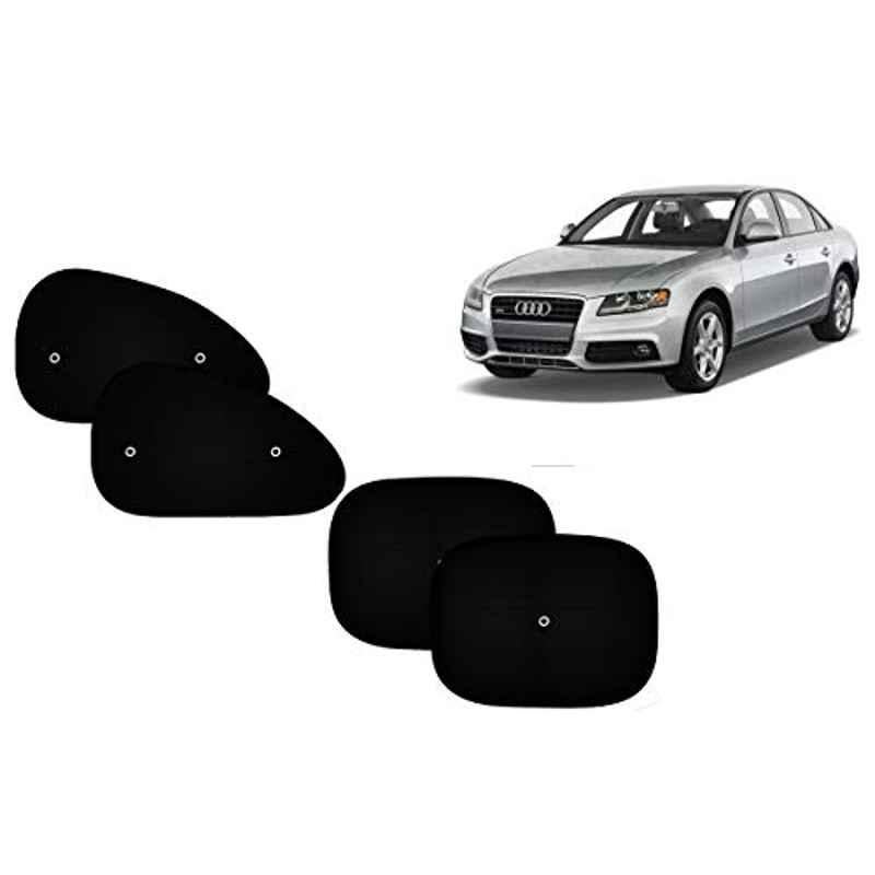 Auto Pearl 4 Pcs PVC & Mesh Black Window Side Sun Shade Set for Audi A4
