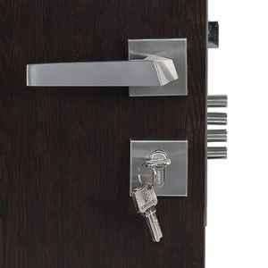 Handle Waala Rose Sana-R-BSK 60mm Stainless Steel Silver Both Side Key Mortise Door Lock Set