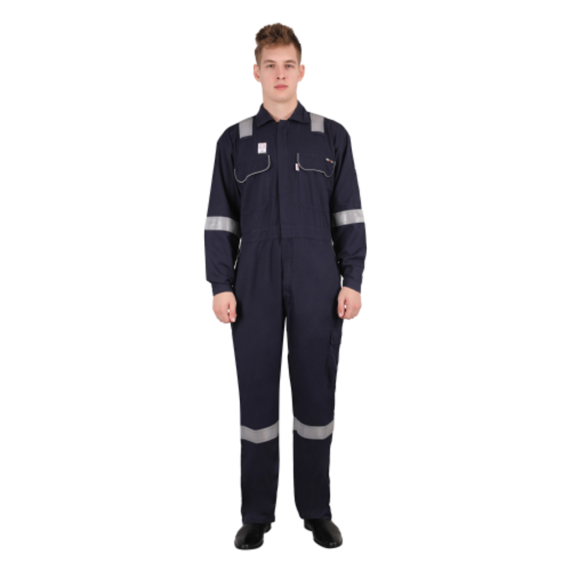 Club Twenty One Workwear IFR Pro Mod Modacrylic & Cotton Navy Blue Safety Coverall, 3014, Size: M