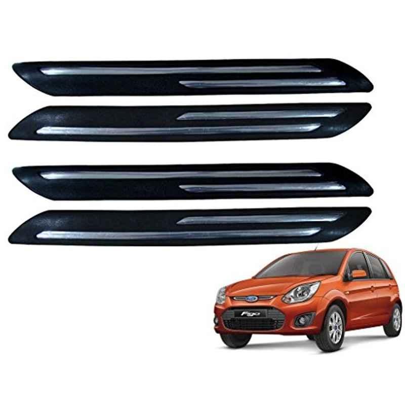 Kozdiko 4 Pcs Double Chrome Bumper Protector Set for Ford Figo