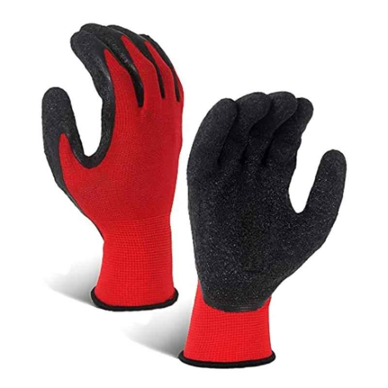 Sia Nylon Red & Black Cut Resistant Hand Safety Gloves, SIA-SG-RB-1