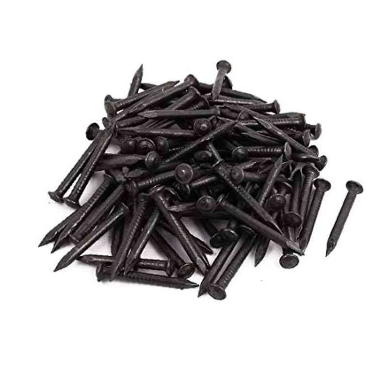 X-Dr 1 inch Carbon Steel Black Point Tip Wall Nail (Pack of 100)