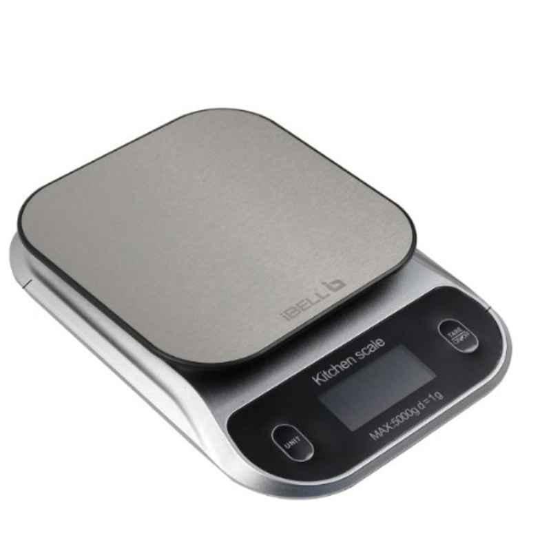 ibell 5kg Stainless Steel Premium Finish Digital Kitchen Weighing Scale, WS5K