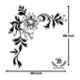 Kayra Decor 48x48 inch PVC Flower Wall Design Stencil, KHSNT343