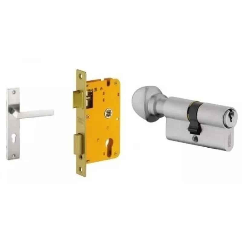 Dorset HL Series Fabio 60mm Stainless Steel Door Handle Lock Set with Knob & Key (Pack of 4)