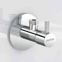 Plantex Pure Brass Angle Valve for Bathroom with Brass Wall Flange and Teflon Tape/Angular Stop Cock for Health Faucet and Wash basin- [ICO-905-Mirror Chrome]