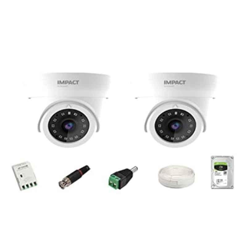 Impact by Honeywell 2MP CCTV Kit with 2 Dome Camera, 1TB Hard Disk & All Accessories, I-MKIT4CH-4.2