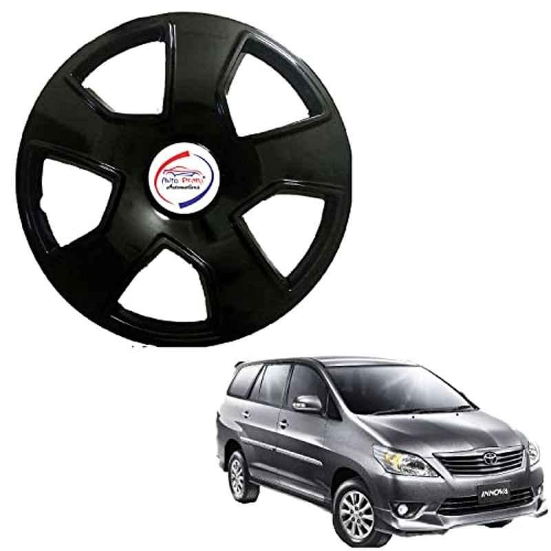 Auto Pearl 4 Pcs 15 inch ABS Black SCB41 Hubcap Wheel Cover Set with Retention Ring for Toyota Innova 2013 2015
