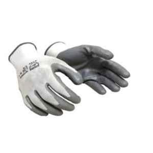 SRTL Cut Proof White & Grey Nitrile Coated Gloves, KH13