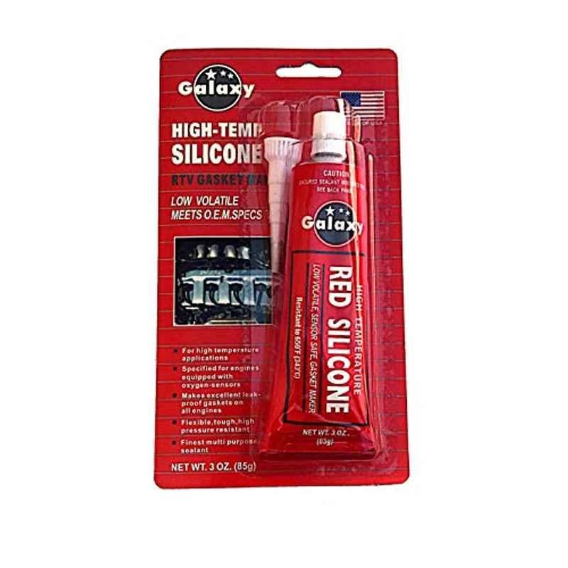 Galaxy High Temperature 650F (343C) Silicone Rtv Gasket Maker 85G Red