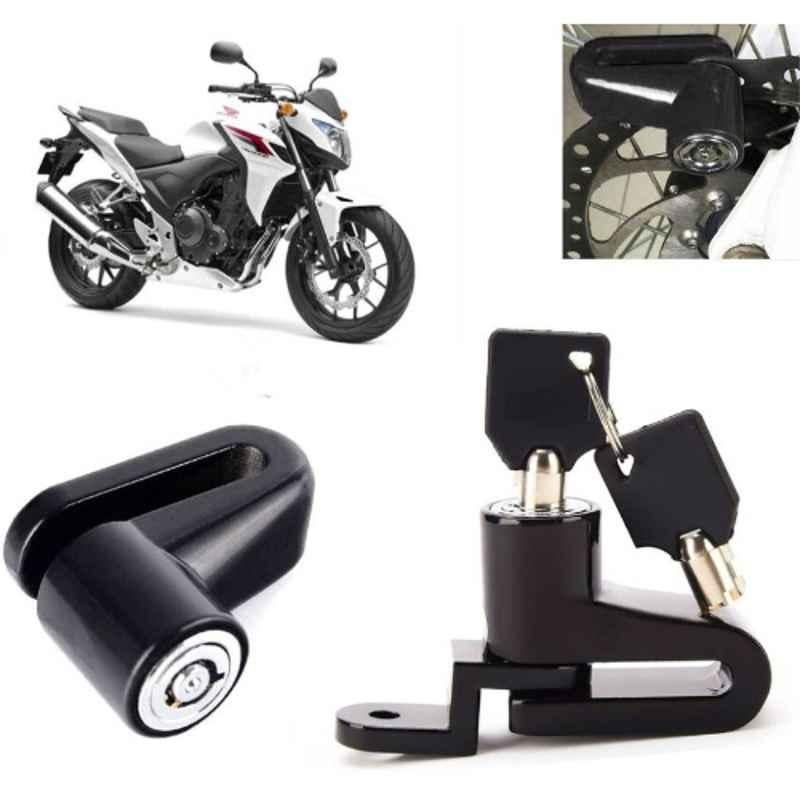 Auto Pearl Steel Black Heavy Duty Anti-Theft Disc Brake Lock for CB 400, Lock_303