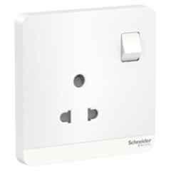 Schneider Electric Avataron 6A 3 Pole Polycarbonate White Socket Switch, E8315_6_WE, (Pack of 5)