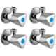 Prestige Vignet Brass Chrome Finish Angle Cock with Wall Flange (Pack of 4)
