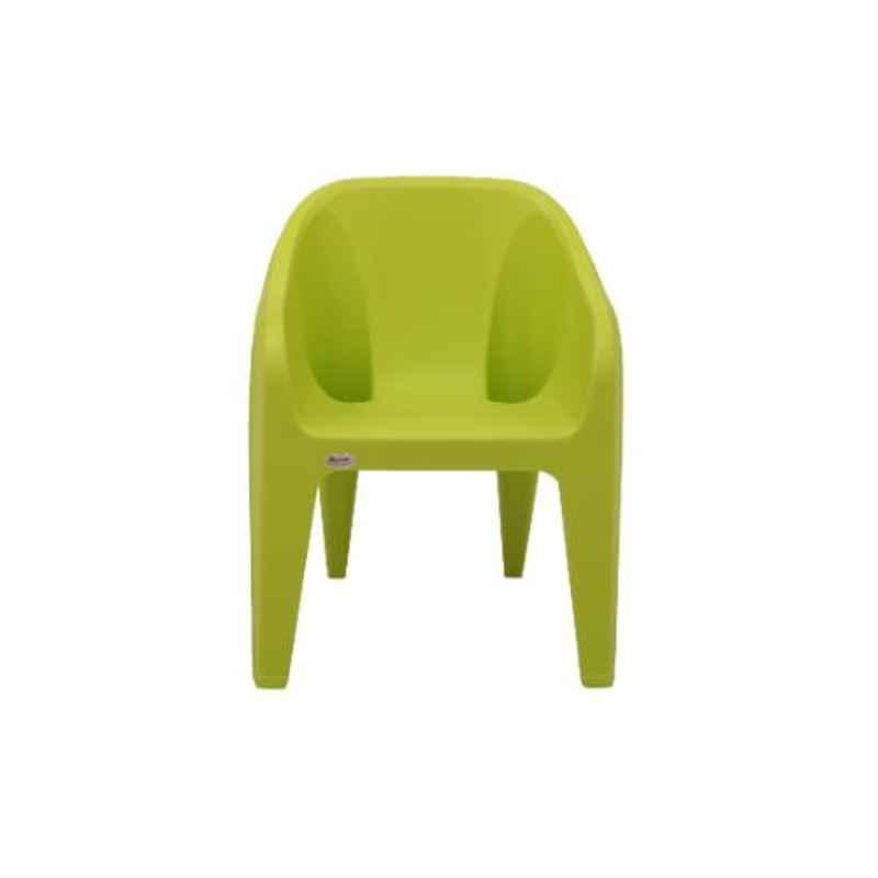 Supreme Futura Contemporary Design Plastic Villa Green Chair with Arm (Pack of 4)