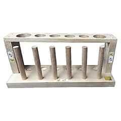 Lab Junction 6 Hole Wooden Test Tube Stand with Drying Rack, LJ-1901