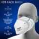 Vijay Sabre FFP2-S N95 5 Layer Non Woven Disposable Mask with Head Loop (Pack of 3)