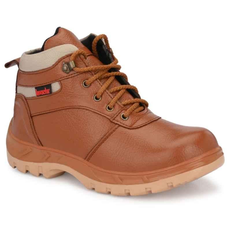 Kavacha S47 Steel Toe Brown Work Safety Shoes, Size: 11