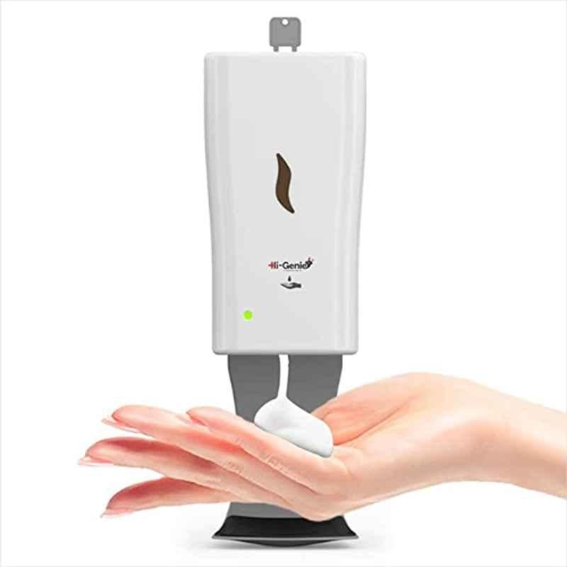 Hi-Genie HG-002F 1200ml Plastic White & Grey Automatic Soap Dispenser with Refillable Box