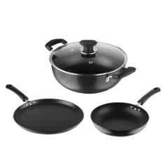 Vinod Hanos 3 Pcs Induction Friendly Cookware Set, HANS3 (Pack of 3)