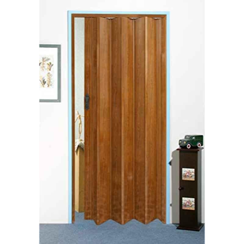 210x100cm PVC Dark Oak Sliding Folding Door