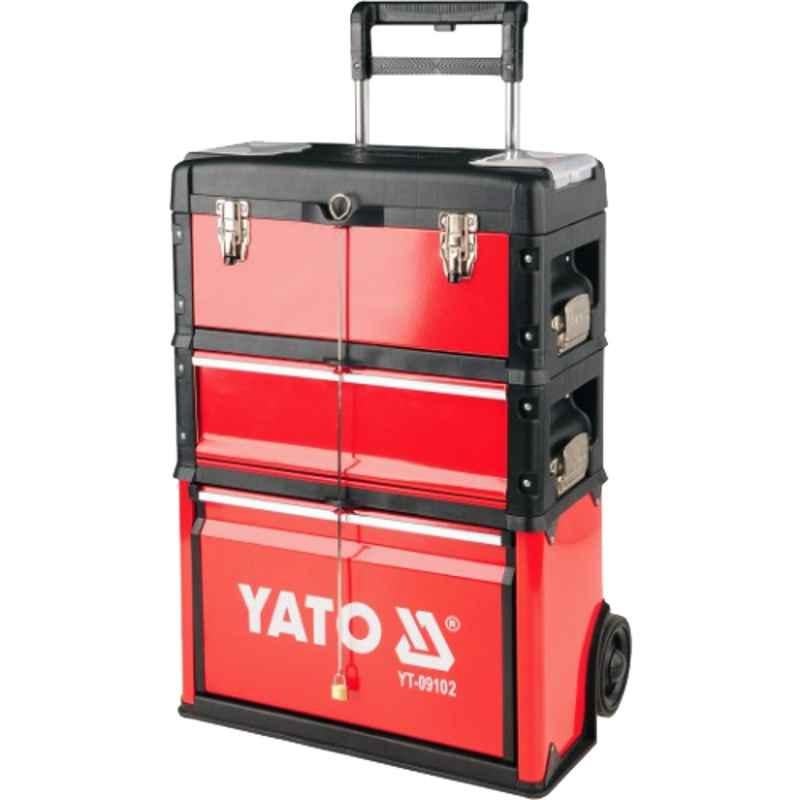 Yato 3 Drawers Tools Trolley Box with Wheel, YT-09102
