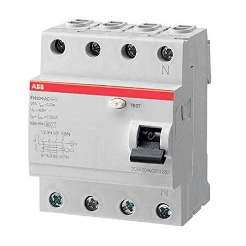 ABB FH204 AC-40/0.03 30mA 40A 4P Residual Current Circuit Breaker, 2CSF204006R1400