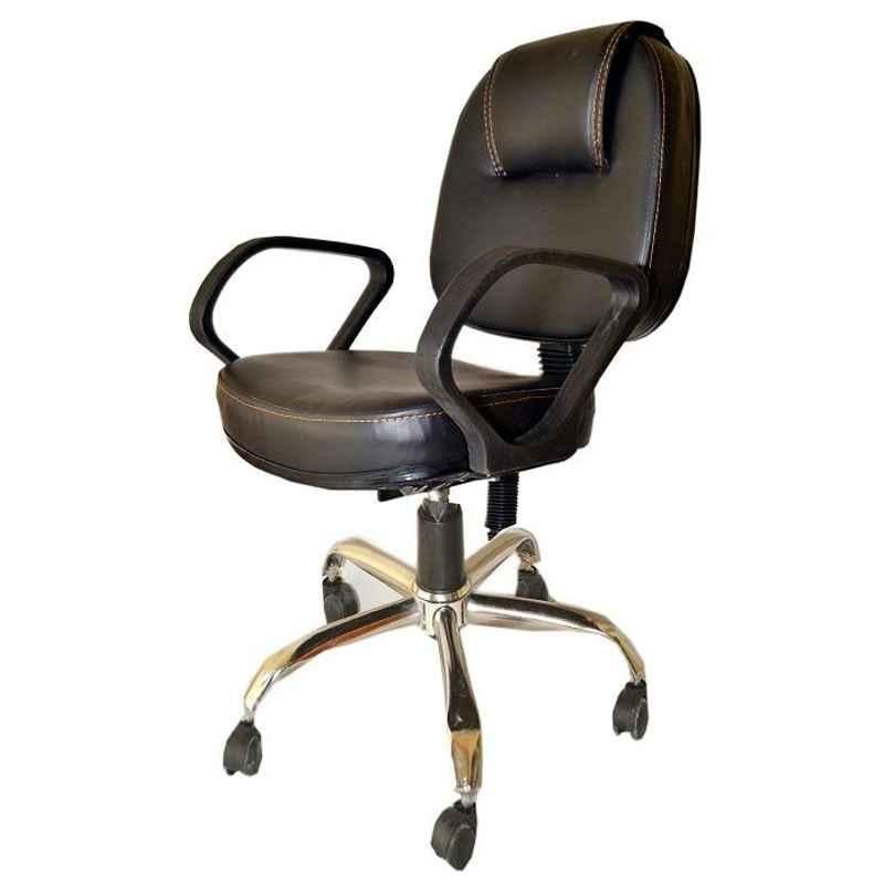 Buy Mezonite High Back Leatherette Brown Office Chair, Dimensions: 95x45x60  cm Online At Price ₹5799