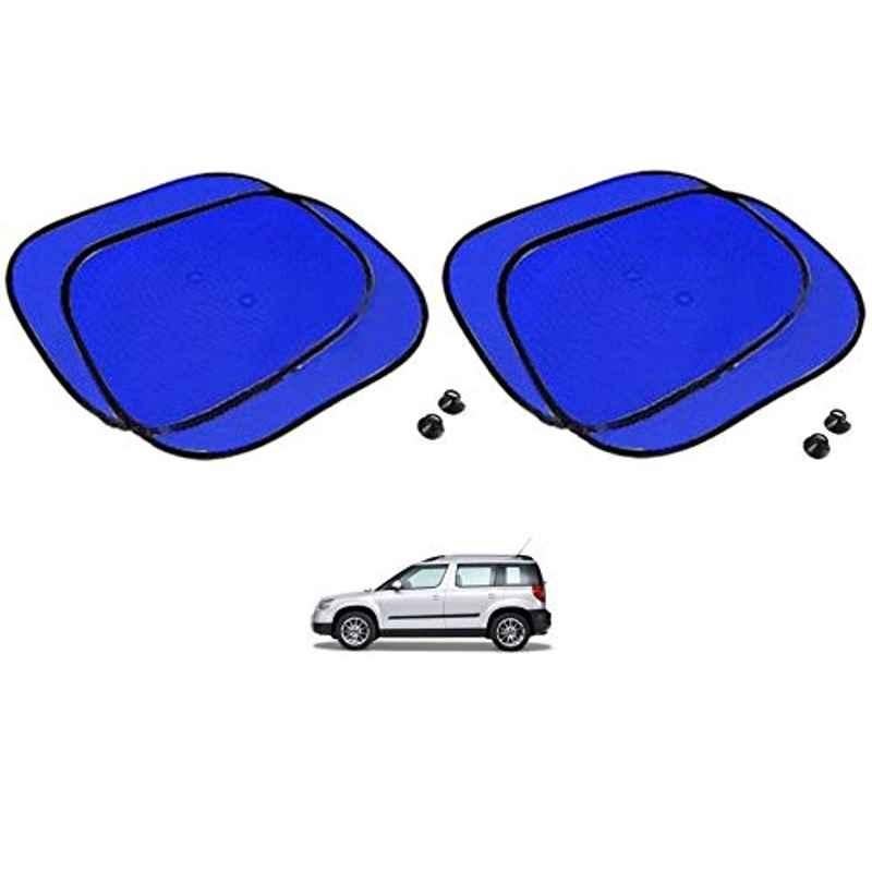 Kozdiko 4 Pcs Blue Chipkoo Car Window Sunshade Curtain Set for Skoda Yeti, koz_82962