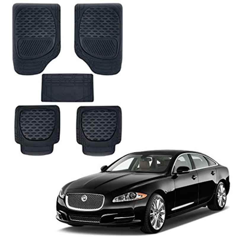 Kozdiko 6255TW 5 Pcs PVC & Rubber Black Car Mat Set for Jaguar XJ-Type