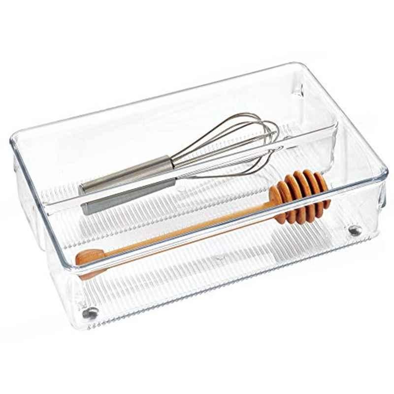 iDesign Linus Plastic Clear Cutlery Tray, 52670