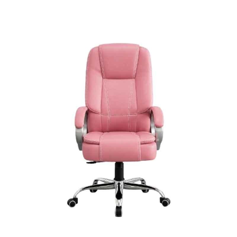 Aayra Leatherette Pink High Back Armrest Ergonomic Office Chair, 800123