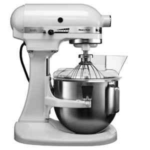 Kitchenaid Artisan Design 315W 4.8L White Bowl Lift Stand Mixer with 2 Bowls, 5KPM50EWH