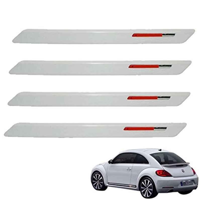 Kozdiko White & Red Designer Car Bumper Protector for Volkswagen Beetle