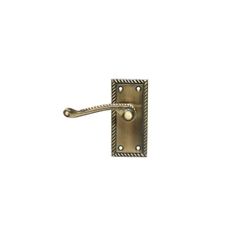 Screwtight B110301PBL 4 inch Brass Golden Georgian Scroll Shape Door Lever Latch Handle Set