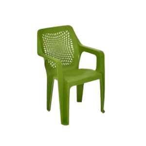 Nilkamal Trendy Plastic Green Outdoor Chair, (Pack of 2)