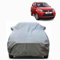 Aarex Auto Polyester Grey 100% Waterproof Car Body Cover with Mirror Pocket & Full Bottom Elastic for Maruti Suzuki Alto