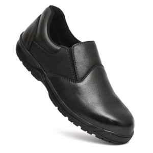 Stonix Leather Steel Toe Black Safety Shoes, NINJA-09, Size: 9