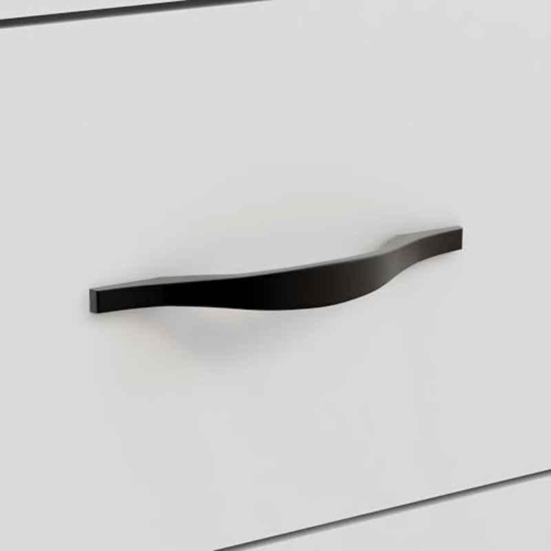 Plantex 96mm Zinc Black Powder Coated Finish Pull Cabinet Handle for Home & Office, APS-PH-102-BLCK-96MM-PK1