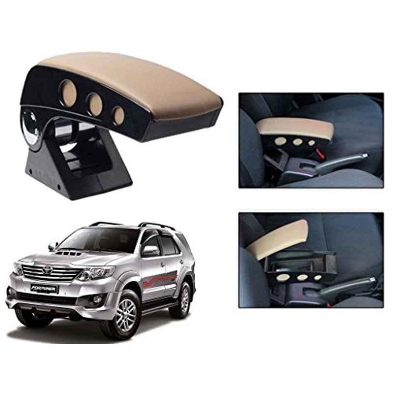 Kozdiko Beige Chrome Finish Car Armrest for Chevrolet UVA